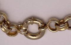 Vintage Chunky Goldtone Link Statement Necklace