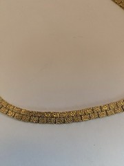 Vintage Gold Tone Nugget Necklace 17 Inches Used In Great Condition Costume