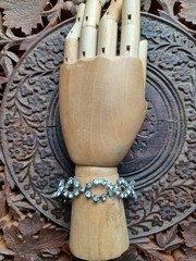 Vintage 1950s/1960s Double Strand Twined Art Deco-style Rhinestone Bracelet