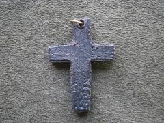 Poppy Flower Cross Military Vintage Lightweight Wood Bracelet Charm Pendant 1.6g