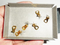 VINTAGE 3 DIAMOND DUST EARRINGS SET CLIP ON EVAN ST CLAIR