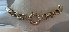 Vintage Chunky Goldtone Link Statement Necklace