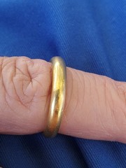 Original 22 KARAT SOLID GOLD Deco Wedding Band Size 7 Anniversary Ring 6.31 Gram