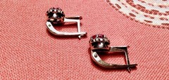 Vintage Corundum Earrings Silver 925 Women’s Jewelry, made in USSR