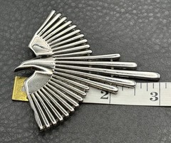 VTG Large JJ Phoenix Brooch Thunderbird Southwest Style Silver Tone Modernist