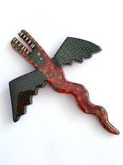 Vintage Mark Soppeland Dragon brooch, 3.75 inches