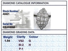 Antique 1.54 Ct Diamond & 18k White Gold Platinum Set Marquise Ring 1910s