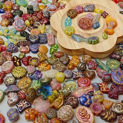 Vintage Now Bulk Jewelry bead Lot 3.5OZ ALL Brand New Untested 200+Mix and Match