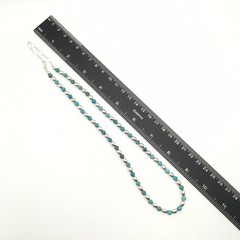 Silver Schark Handmade Sterling Silver & Turquoise Choker Necklace 16-19″ #41