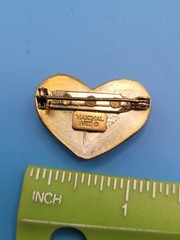 Maximal Art John Wind Heart My Beloved Brooch Pin Vinrage Goldtone