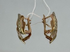 Vintage Original Rose & White Gold Cubic Zirconia Earrings 583 14K 2.47 g.