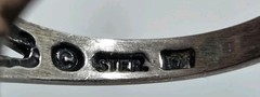 Wheeler Manufacturing Co. 925 Sterling Silver Ring Rose & Leaves Etched SZ 6.75