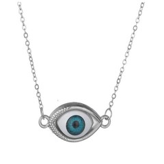 Vintage Silver Evil Eye Necklace Eyeball Jewelry Punk Statement Not specified