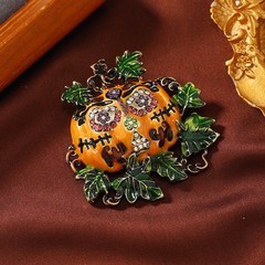Halloween Humor Multi-leaf Pumpkin Ghost Pin Brooch Unisex Corsage Gift for Kids