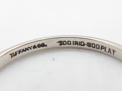 Antique 1964 Tiffany & Co 2mm Platinum Wedding Band Ring SIGNED 3g