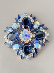 Vintage Verified JULIANA Turquoise Matrix Parure Bracelet Brooch Earring Set