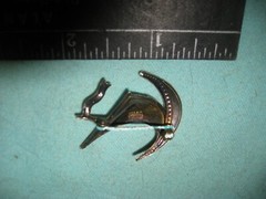 Sterling Silver Viking Ship Pin Brooch signed Ivar T. Holth Norway