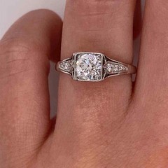 Round Cut Lab Created Diamond 14K White Gold FN Women’s Wedding Ring