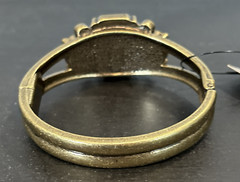 Chicos Chunky Laurel Hinged Bracelet Champagne Crystals +BONUS Similar Earrings