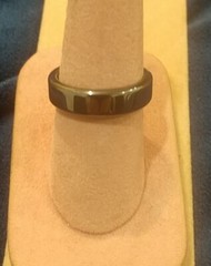 Vintage Nwot Hematite Plain Band Ring Size 8.5