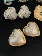 VTG Clip Earrings Lot STATEMENT RUNWAY STYLE Mosaic Geometric Dangle MORE *Read*