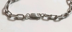 Vtg Sterling Silver Cable Bracelet Oval Links 7.5″