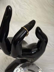 Vintage Deadstock New Old Stock Y2K Gold Plated Peace Sign Ring Adjustable Band