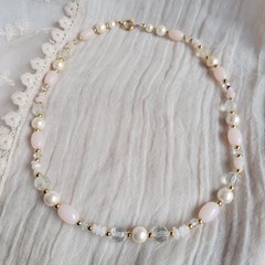 Vintage 1960s 1980s Trifari Jewelry Bundle Pink Lucite Pearl Necklace Earrings