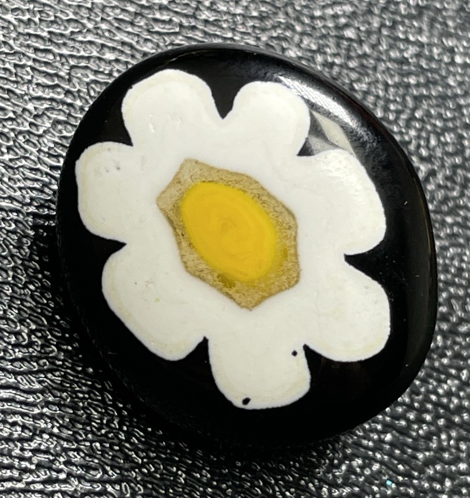 Vintage Daisy Polymer Clay Small Brooch Pin
