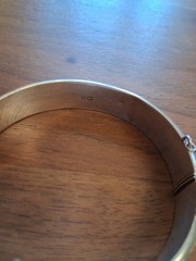 1968 Birmingham 20g Sterling Silver Bangle MCM Hinged Clamper