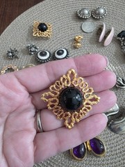 Lot of 19 Pair of Beautiful Vintage & Silver-toned CLIP-ON Earrings