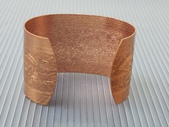 Vintage Coppercraft Guild Solid Copper Cuff Wide Bracelet
