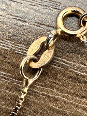 20″ Fine Chain Necklace-Rose Gold Over Sterling-Signed F.A.S.-Vtg 1970/80s-Italy