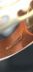 Vintage Silver Ring Celtic 8.23g Sapphire Stone Anchor Hallmark Rare