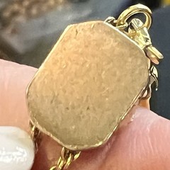 Vintage 12k Gold Filled Watch Chain FOB, ChatelaineSlide,Swivel Dog Clip, ~READ~