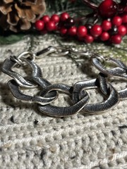 Vintage Perch Chunky Chain Bracelet 8 7/8 Inch