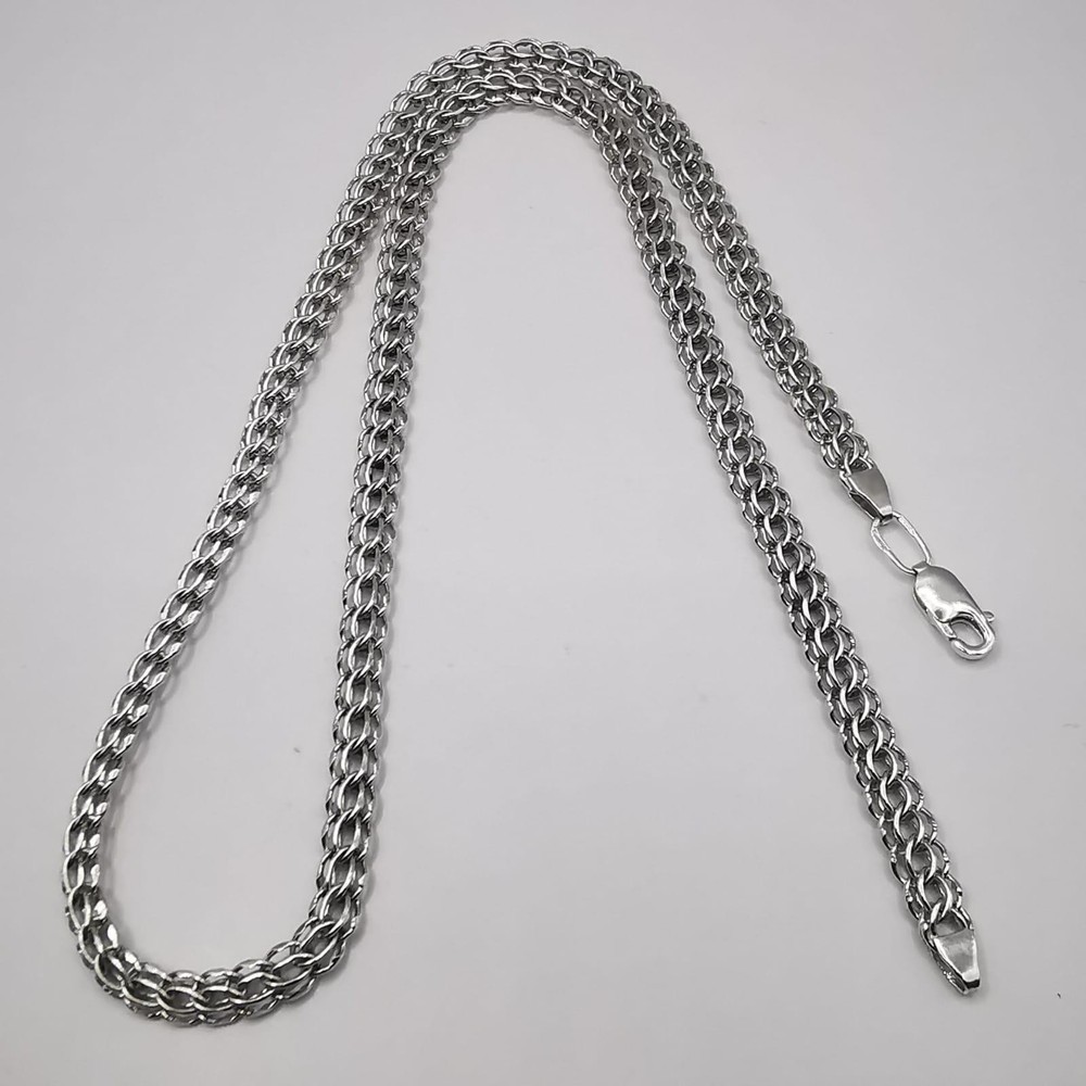 Vintage 9.65″ Sterling Silver 925 Chain 24.78g Signed 0.6cm Thick Fine Jewelry