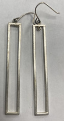 Lot Of 4 Pairs Silver Dangle Earrings Assorted Vintage Estate