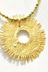 Schiaparelli Sun Pendant Statement Necklace Surrealist Art Jewelry