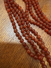 VTG Chinese Carnelian? Coral? Beaded Double Necklace Silver Pendant Turquoise