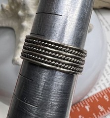 Vtg Twisted Cable Ring Sterling Silver 925 Band Size 11 Men Woman Jewelry 🖤