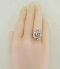 Art Deco Style 2.60Ct Round Lab Created Diamond 14K White Gold FN Wedding Ring