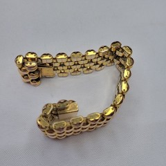 VINTAGE Panther Link 5 Row Switzerland Plaque ORL 20 Microns Geneve G BRACELET
