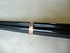 VINTAGE 1970-80s WEAVED SILVER BAND STERLING SILVER 925 SZ 7.5