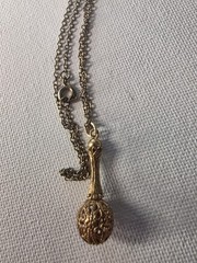 Gold Plated Victorian Filigree Bead Drop Necklace Vintage Cable Chain Old Stock