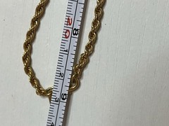 Vintage Gold Tone Rope Chain Necklace Signed Lady Remington 18”