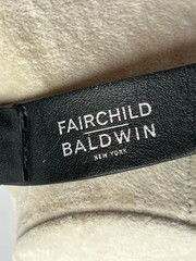 Fairchild & Baldwin NY Gold Glass Bead Necklace Leather Closure 16-22”