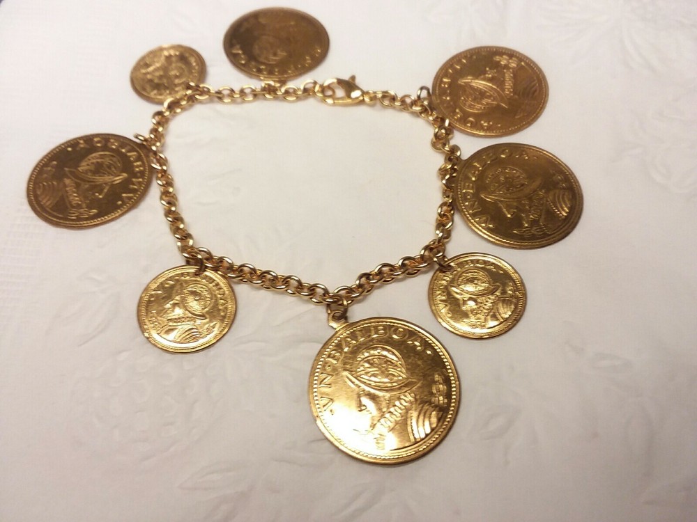 MaryBee Jewelry: 7 1/2″ Faux Coin Bracelet 07-07-2021