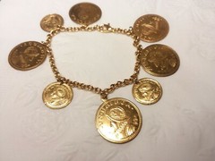 MaryBee Jewelry: 7 1/2″ Faux Coin Bracelet 07-07-2021