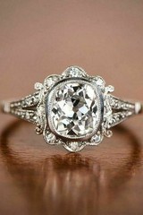 3.30 Ct White Diamond Art Deco Vintage Engagement Ring 925 Sterling Silver